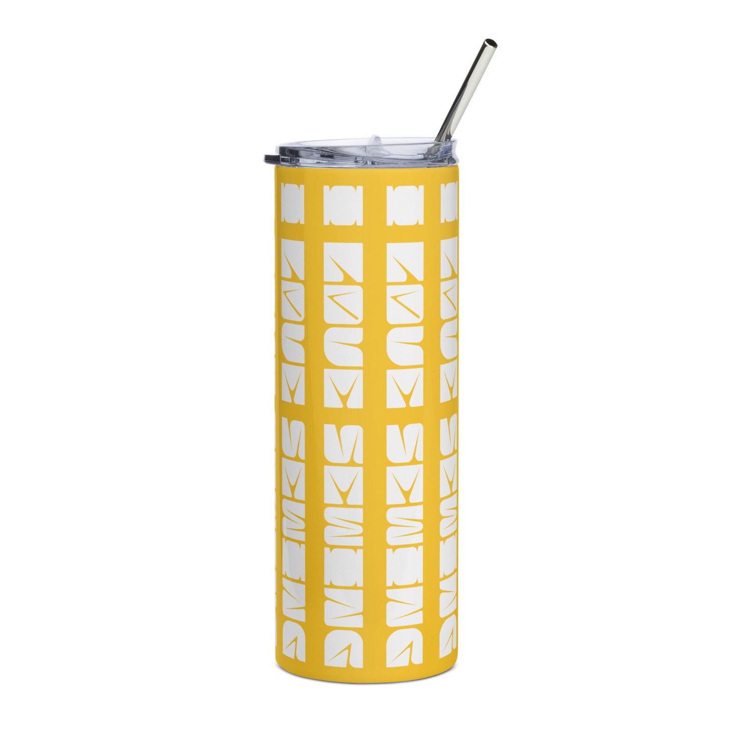 Yellow Tumbler  with "I love sewing" design, the perfect gift for people who sew