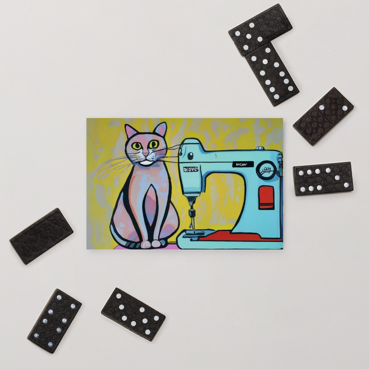 Sewing Cats 8 Postcard