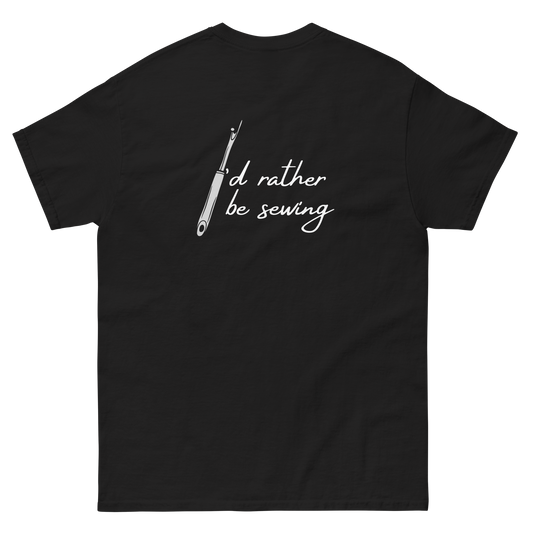 Men's T-shirt with "I'd Rather be Sewing" design – The Perfect Gift for People who Love to Sew