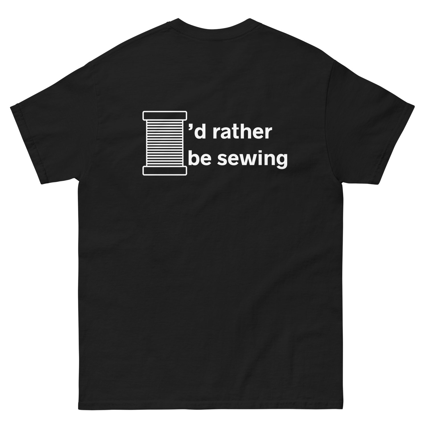 Men's T-shirt with "I'd Rather be Sewing" design – The Perfect Gift for People who Love to Sew