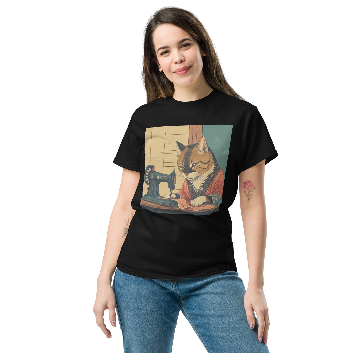 Tailor Cat Graphic Men's T-shirt