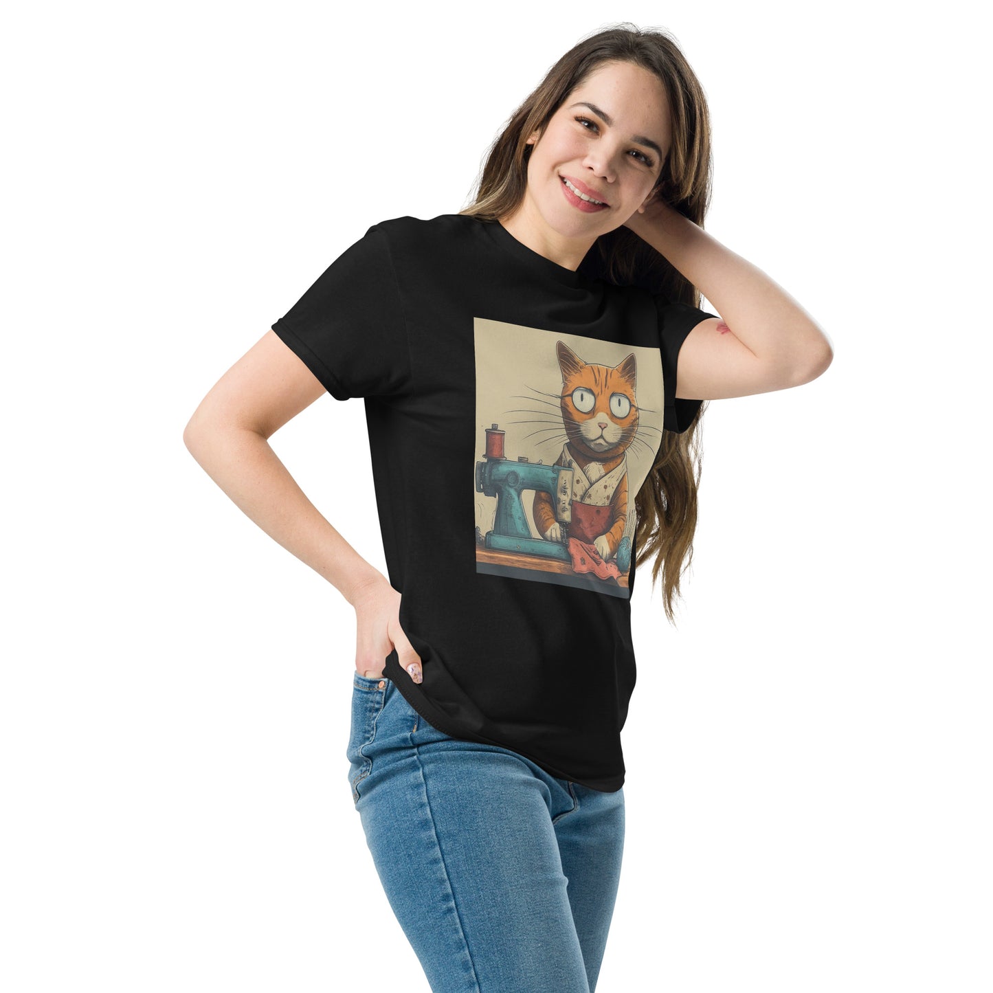 Seamstress Cat Unisex Classic T-shirt