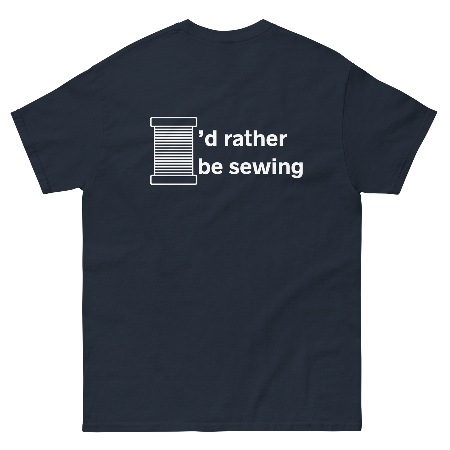 Men's T-shirt with "I'd Rather be Sewing" design – The Perfect Gift for People who Love to Sew