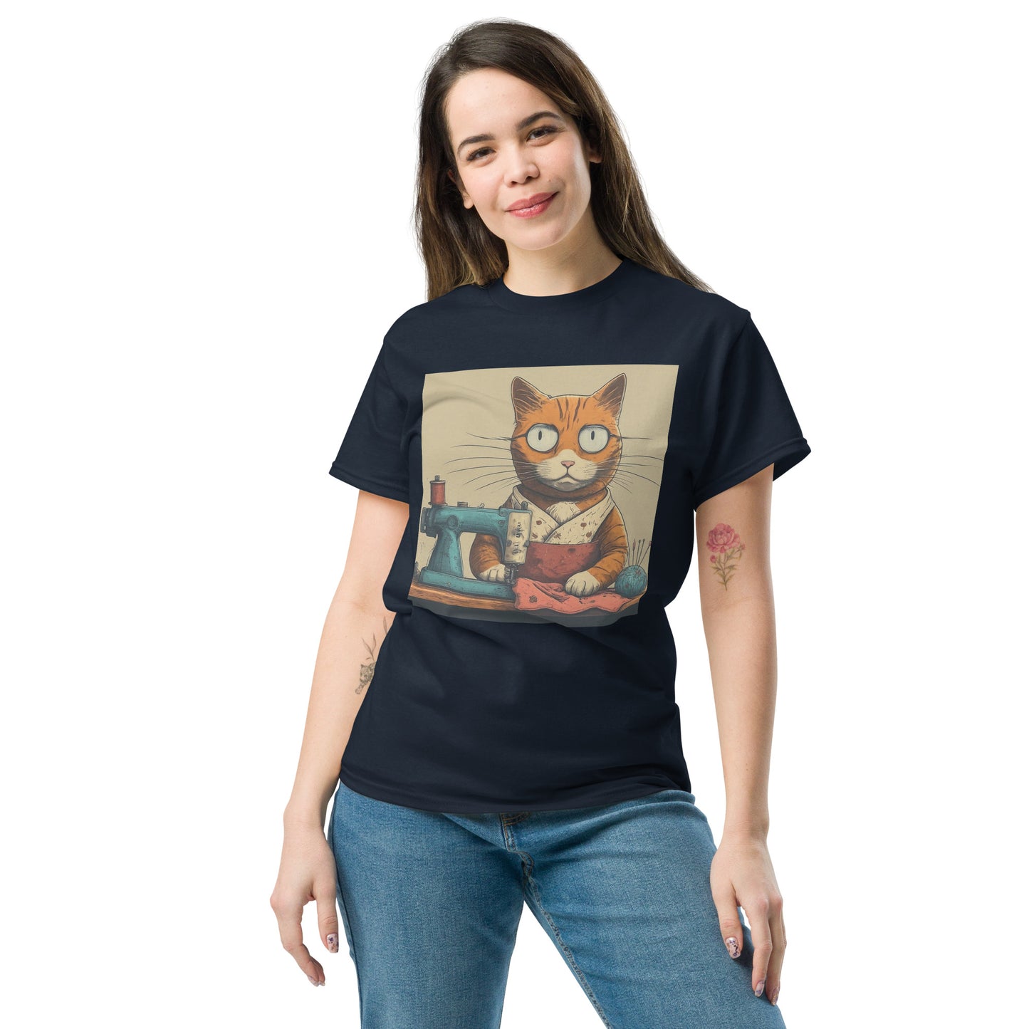 Seamstress Cat Unisex Classic T-shirt