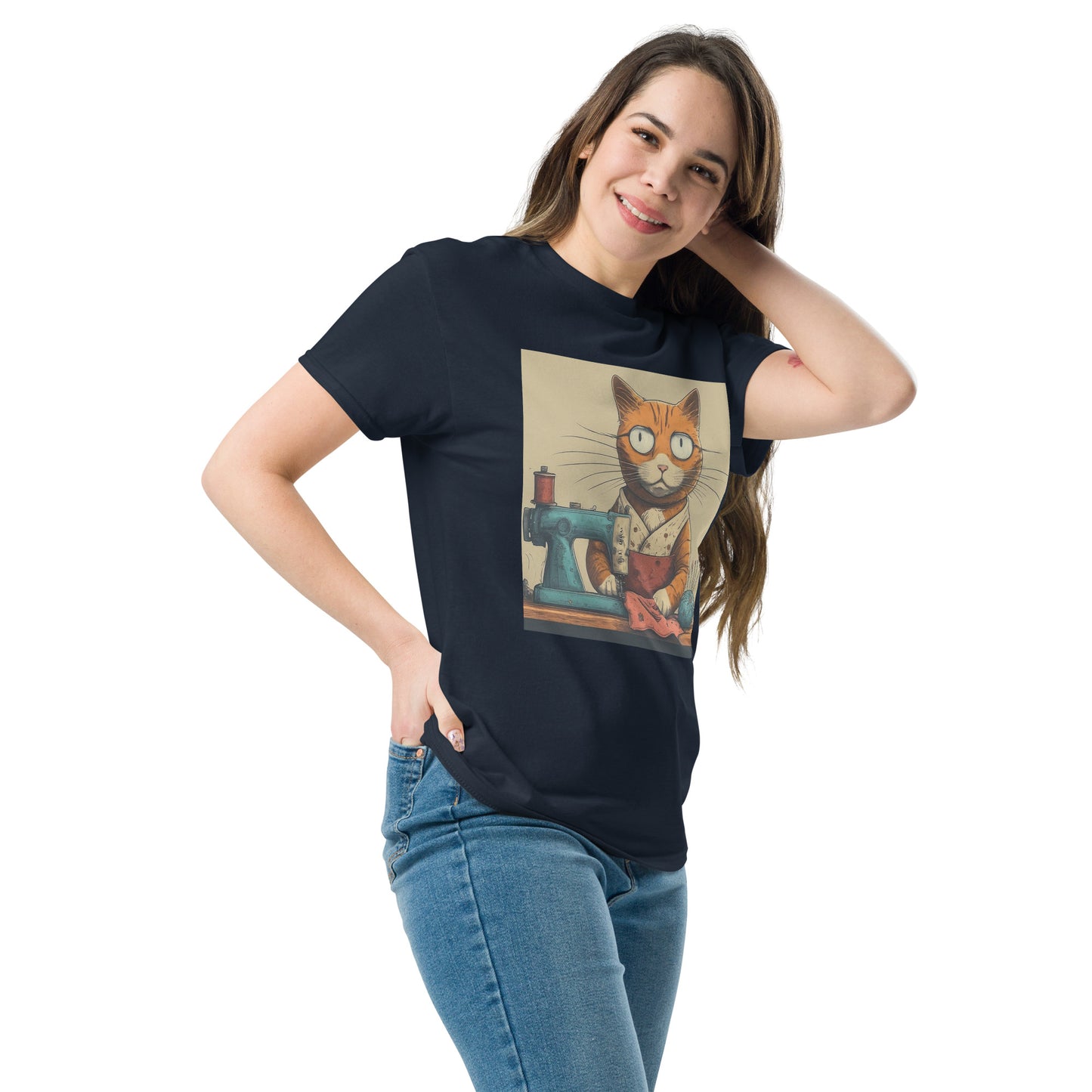 Seamstress Cat Unisex Classic T-shirt