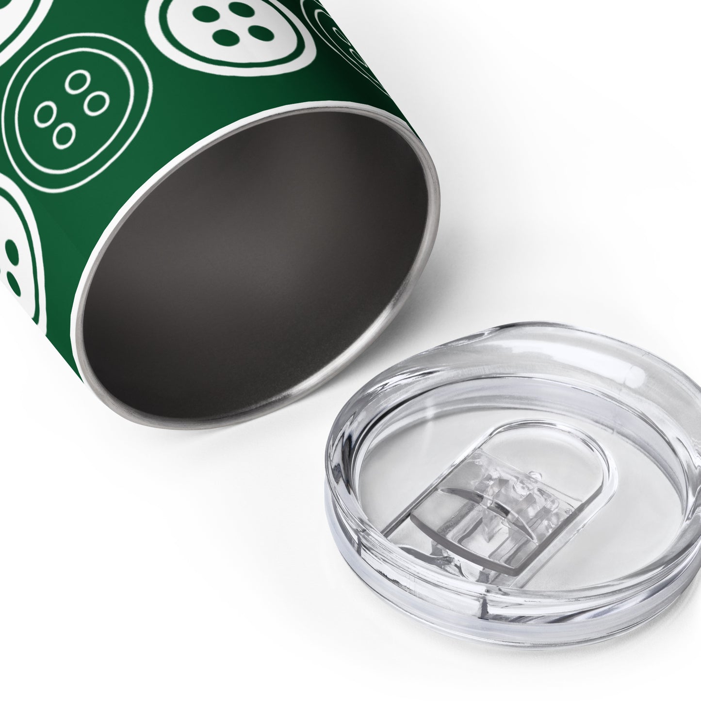 Buttons Design Green Wine Tumbler