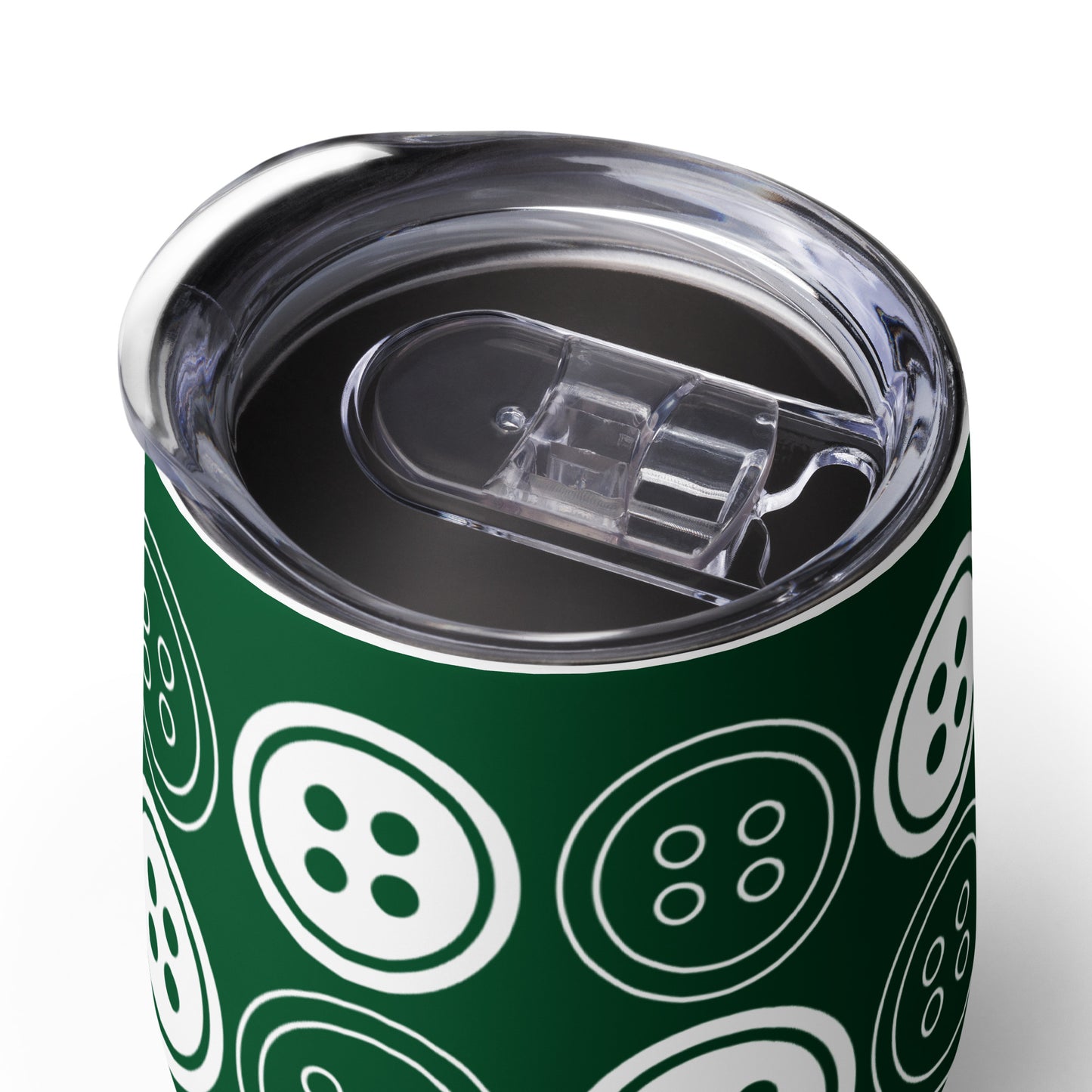 Buttons Design Green Wine Tumbler