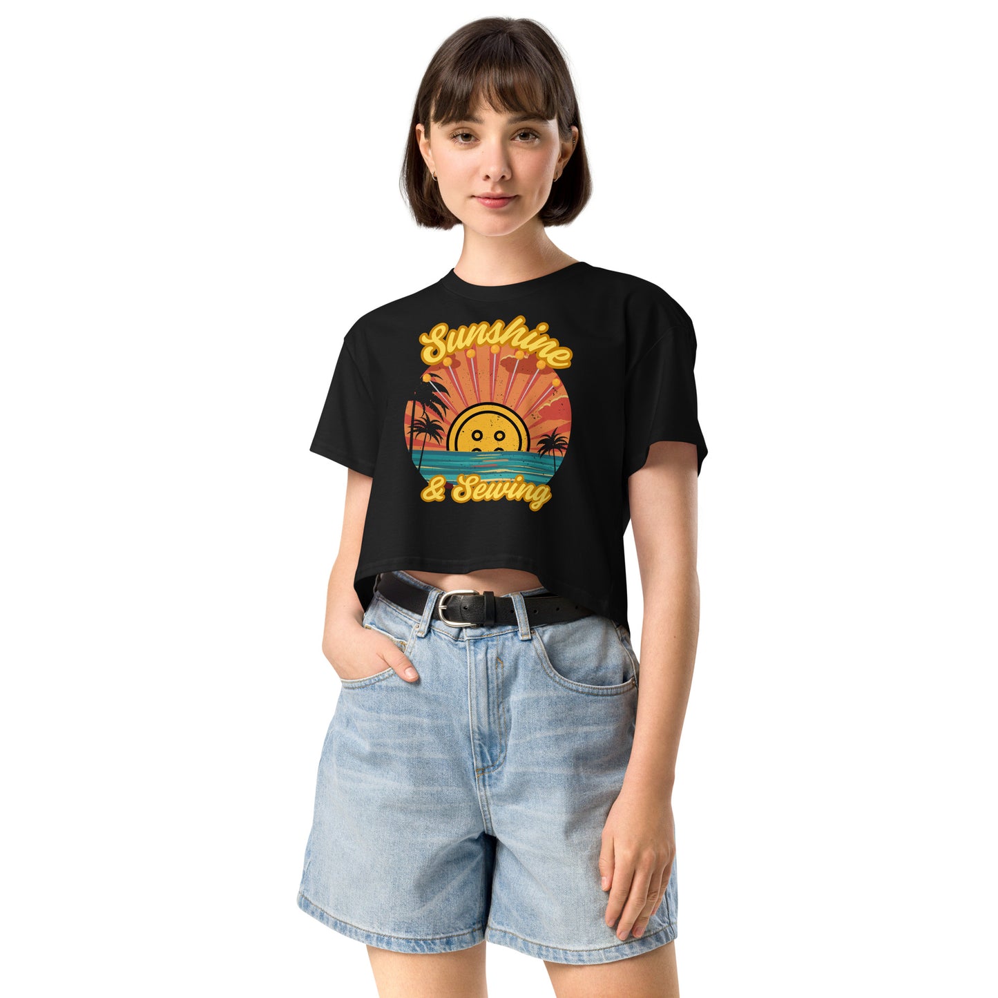 Sunshine and Sewing Women’s Crop Top