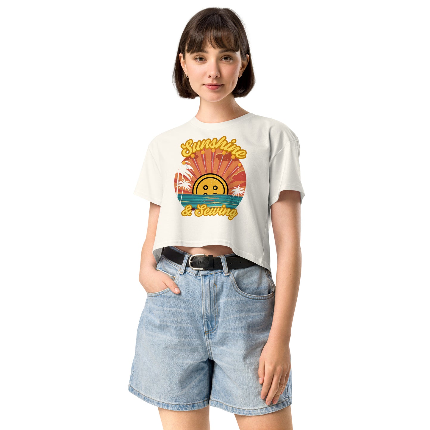 Sunshine and Sewing Women’s Crop Top