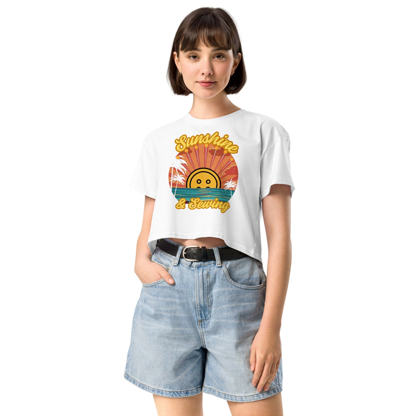 Sunshine and Sewing Women’s Crop Top