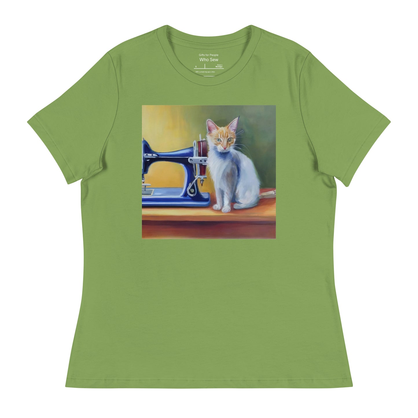 Women's T-shirt with "Sewing Cat" design – The Perfect Gift for People who Love to Sew