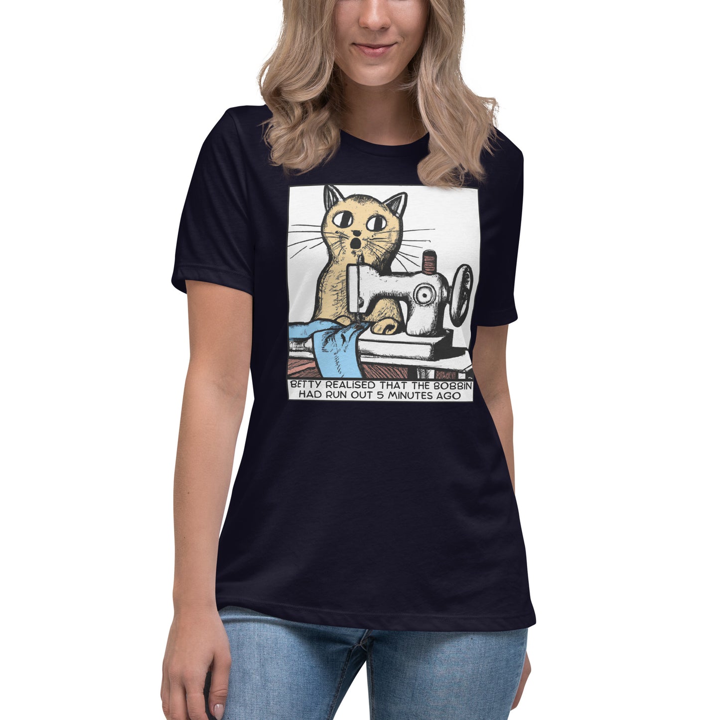 Betty Bobbin Cat Graphic Women's T-shirt
