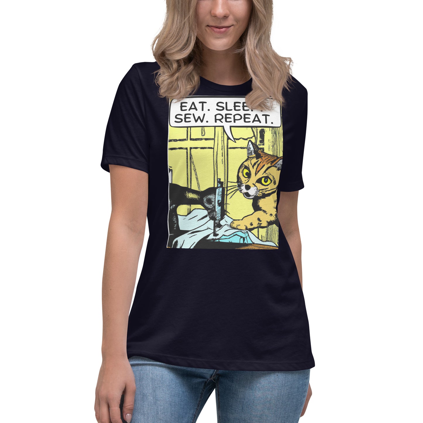 Eat. Sleep. Sew. Repeat. Graphic Women's T-shirt